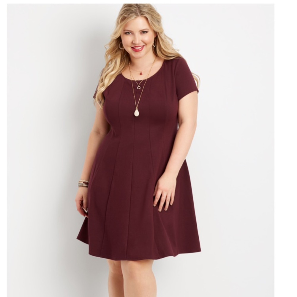 Maurice’s wine colored skater dress 2x